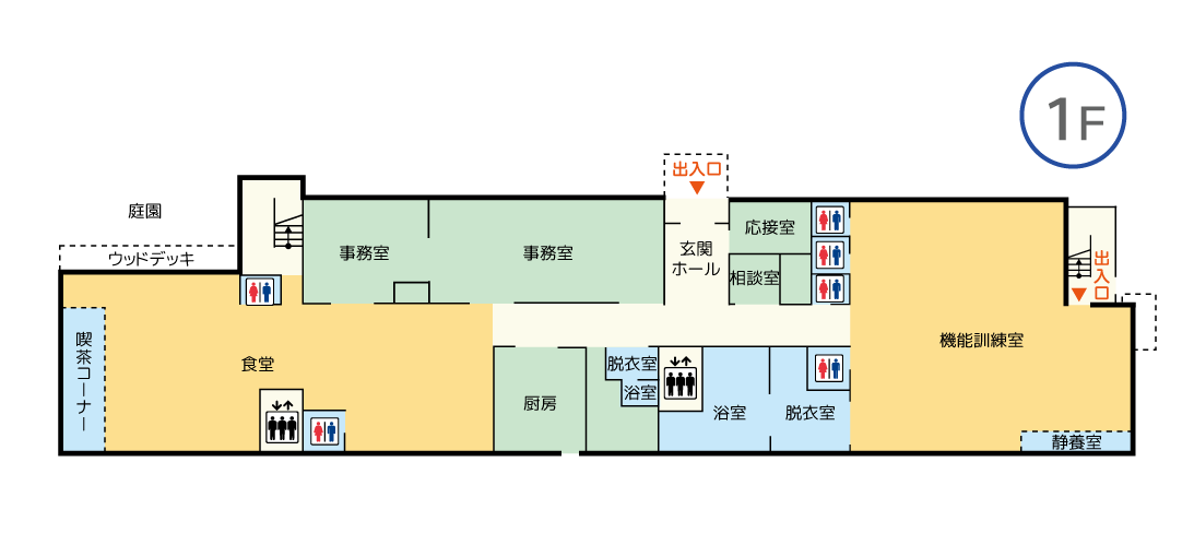 ケアホーム藤井寺１階フロア図