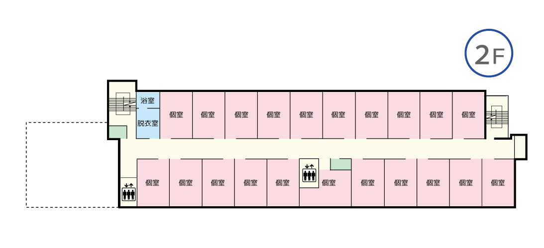 ケアホーム藤井寺２階フロア図