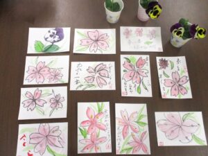 ケアホーム藤井寺　絵手紙教室